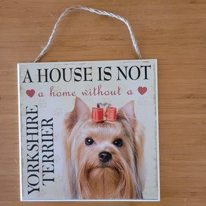 Interiors By Design Pet Plaque Dog Puppy Yorkshire Terrier